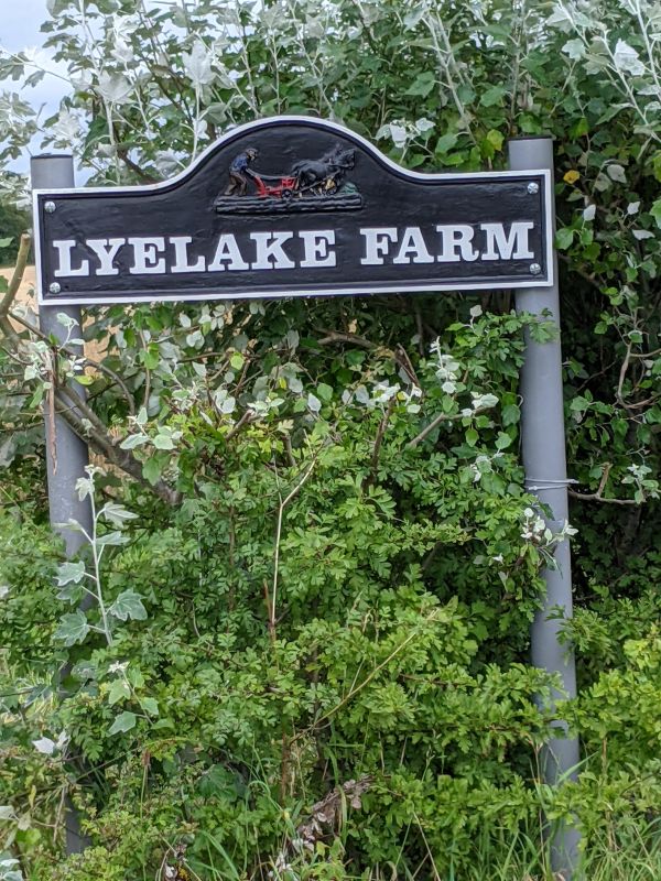 Sign for Lyelake  Farm